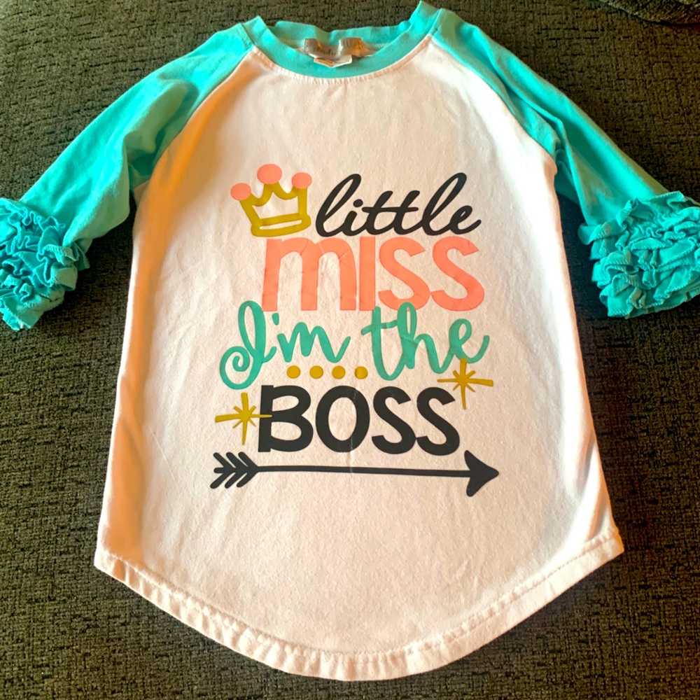 Boutique “I’m the Boss” top from Trendy Littles.